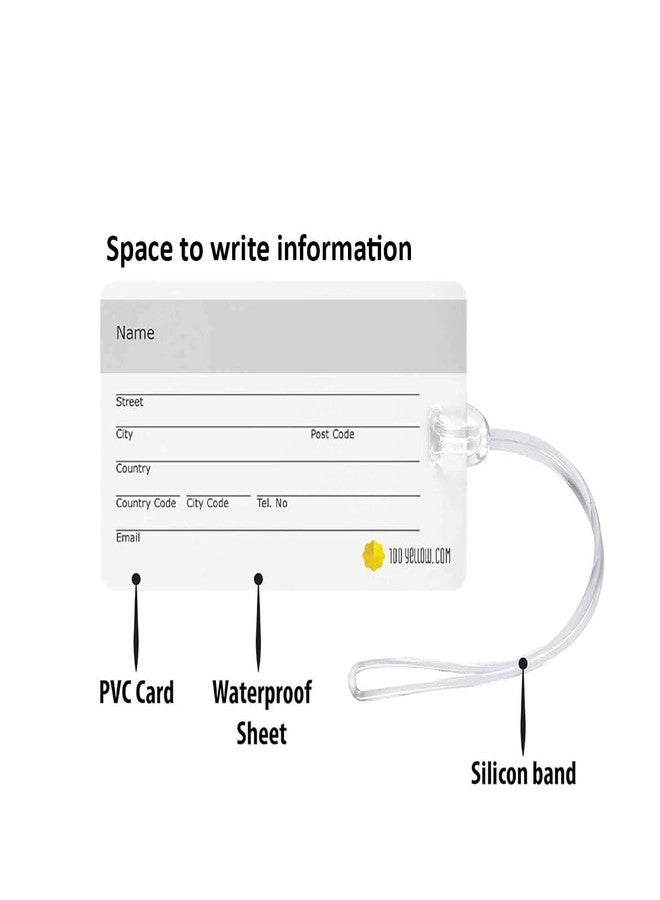 100yellow® Life is A Journey Luggage Tags, Bag Tag Travel Id Labels Tag for Baggage Suitcases Bags with Silicon|Set of 4 | Multicolor - Image 4